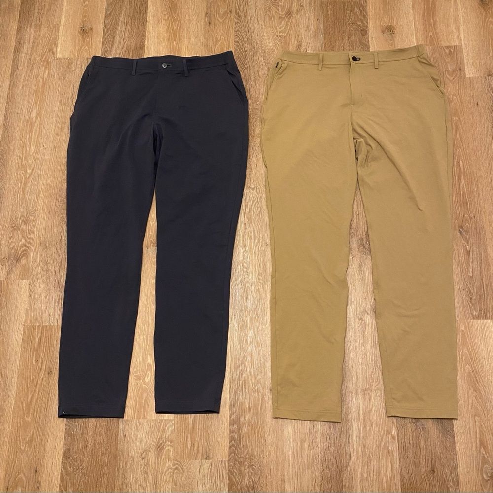 Lot of 2 Public Rec GameChanger 5 Pocket Pants Size 40 Gray Tan 4-Way Stretch